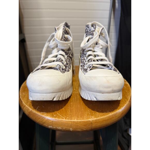 Converse Chuck Taylor All Star Lugged 2.0 Jacquard High Sand Dune Tennis Shoes - Picture 5 of 10